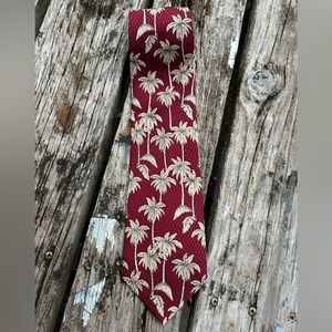 Americana Palm Tree Themed Mens Silk Tie